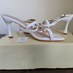 J. Adams White Strappy Stiletto Heels